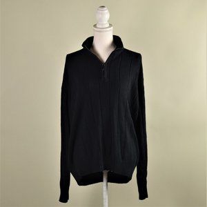 Oscar de la Renta Black Quarter Zip Sweater
